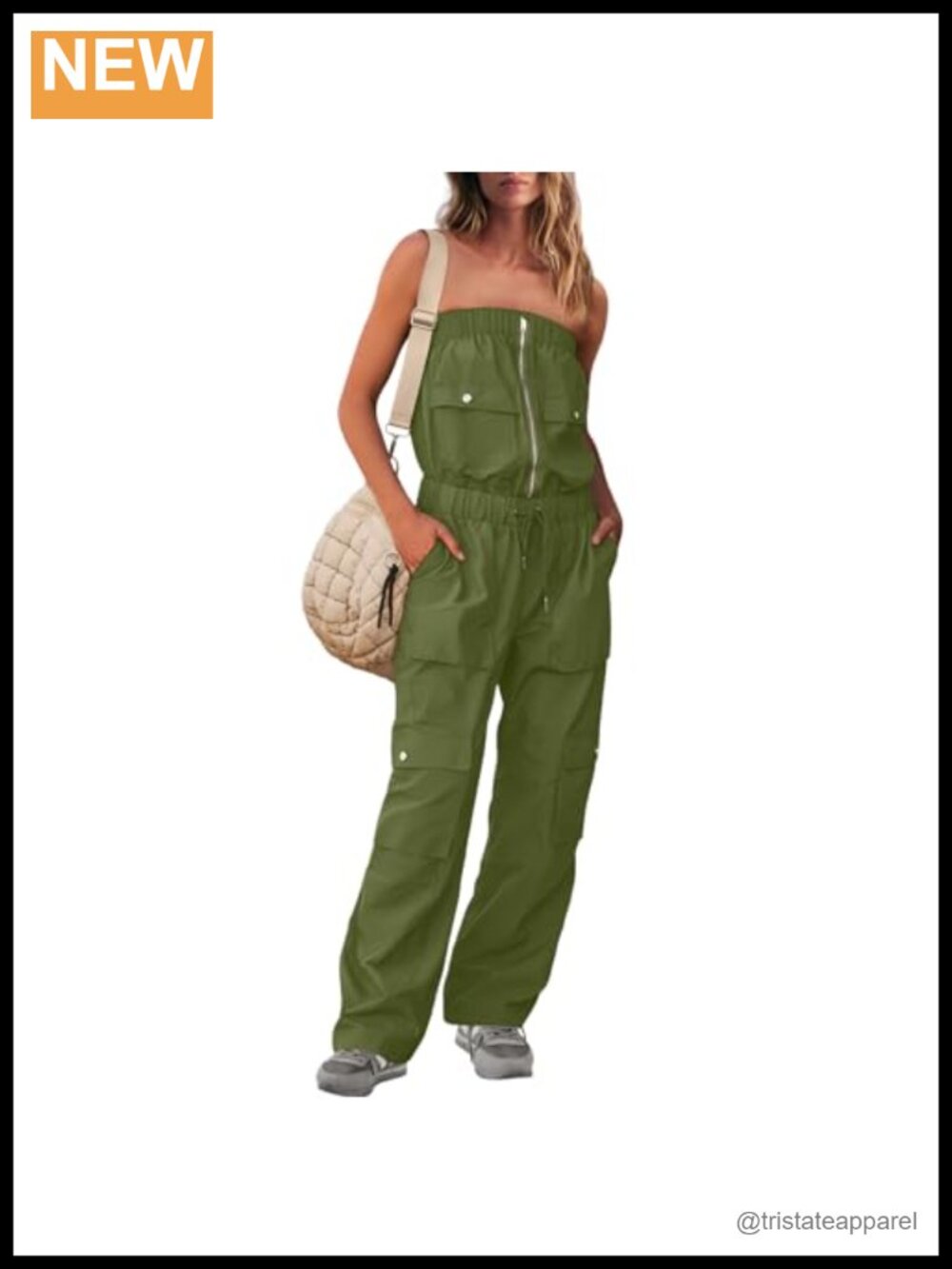 Strapless Jumpsuit Women Tube Top Cargo Romper Wide Leg Summer Travel Outfit